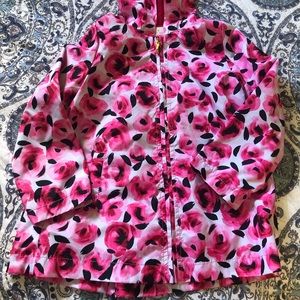Kate Spade girls hooded roses raincoat